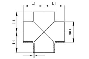 精美展示短型焊接式四通实拍图,让客户更直观的了解我们的产品!