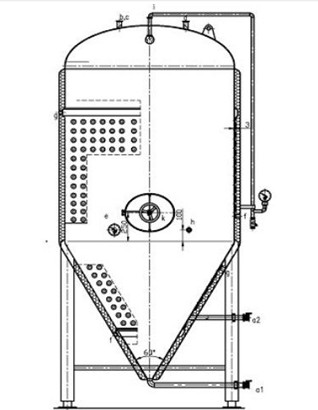 啤酒发酵罐结构图