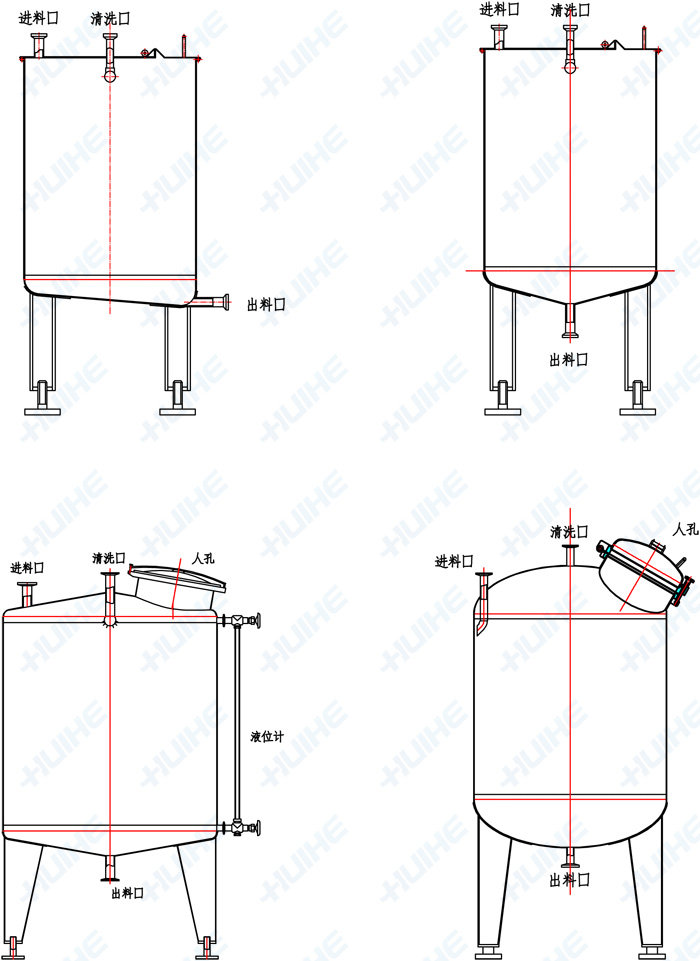 各种反应釜结构图